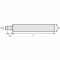 Gewindebolzen Gewindewelle 50x420 mit Gewinde M42x3...