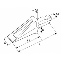 Baggerzahn System Bofors B-Lock | Größe B1...