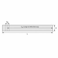 Bolzen 50x250 mit Splintloch Material 42CrMo4 induktiv oberflächengehärtet